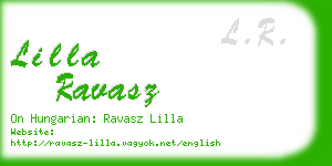 lilla ravasz business card